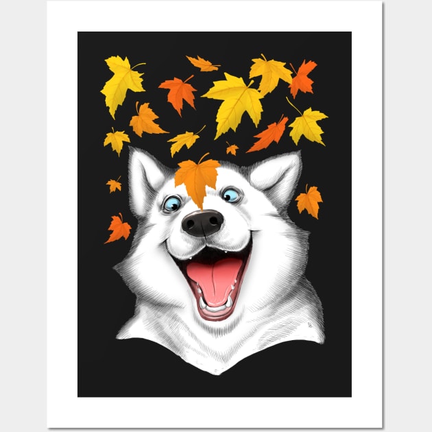 Autumn husky Wall Art by NikKor